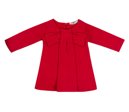 Red Pleated Bow Dress image 0