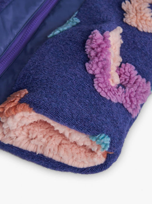 Floral Sherpa Zip Jacket