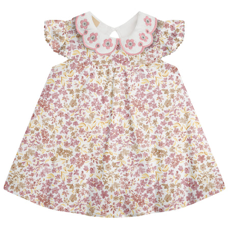 Floral Embroidered Collar Dress w/ Bloomers image 0
