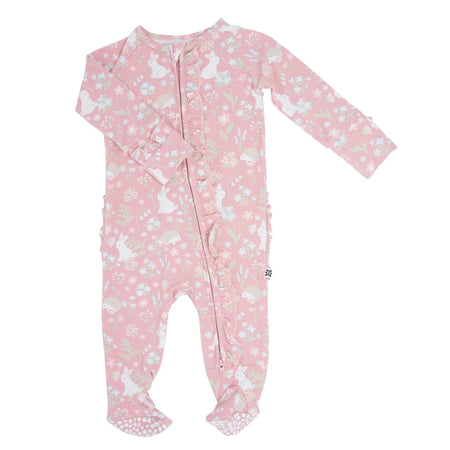 Woodland Bunny Ruffle Footie image 0
