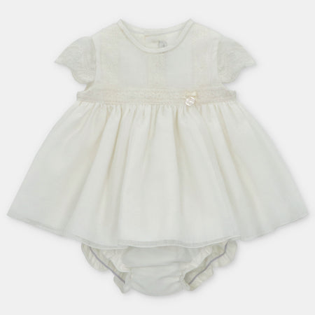 Ivory Lace Cap Sleeve Dress & Bloomers image 0