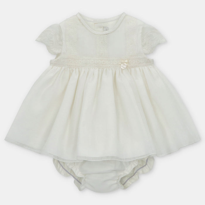 Ivory Lace Cap Sleeve Dress & Bloomers image 0