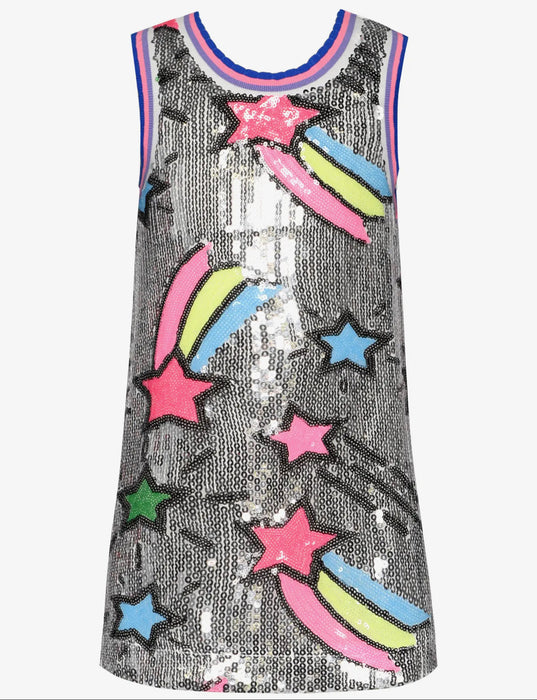 Baby Sara Shooting Star Sequin Toddler Dress