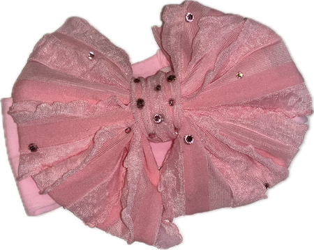 Rhinestone Ruffle Bow Headband image 2