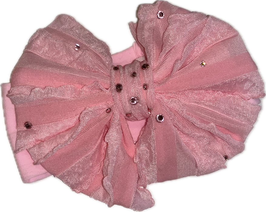 Rhinestone Ruffle Bow Headband image 2