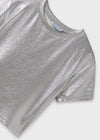 Metallic Shine Cropped T-Shirt image 0