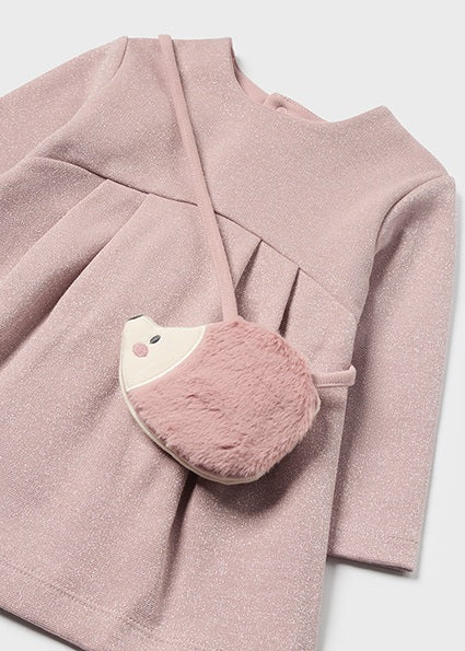 Dusty Pink Dress w/ Hedgehog Purse image 2