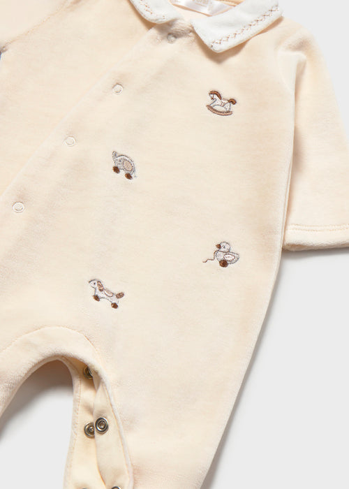 Vintage Toy Velour Footies, Cream