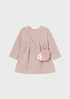 Dusty Pink Dress w/ Hedgehog Purse image 1