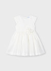 Ivory Faux Silk Dress image 0