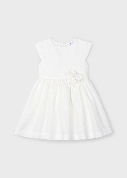 Ivory Faux Silk Dress image 0