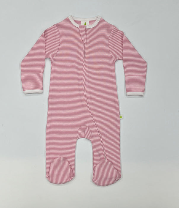 Pink Stripes Zippered Footie image 0