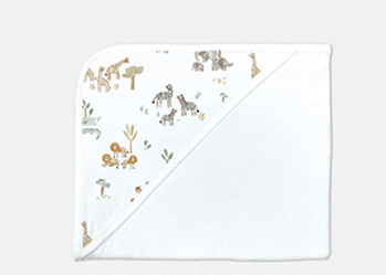 Terry Printed Hooded Towel
