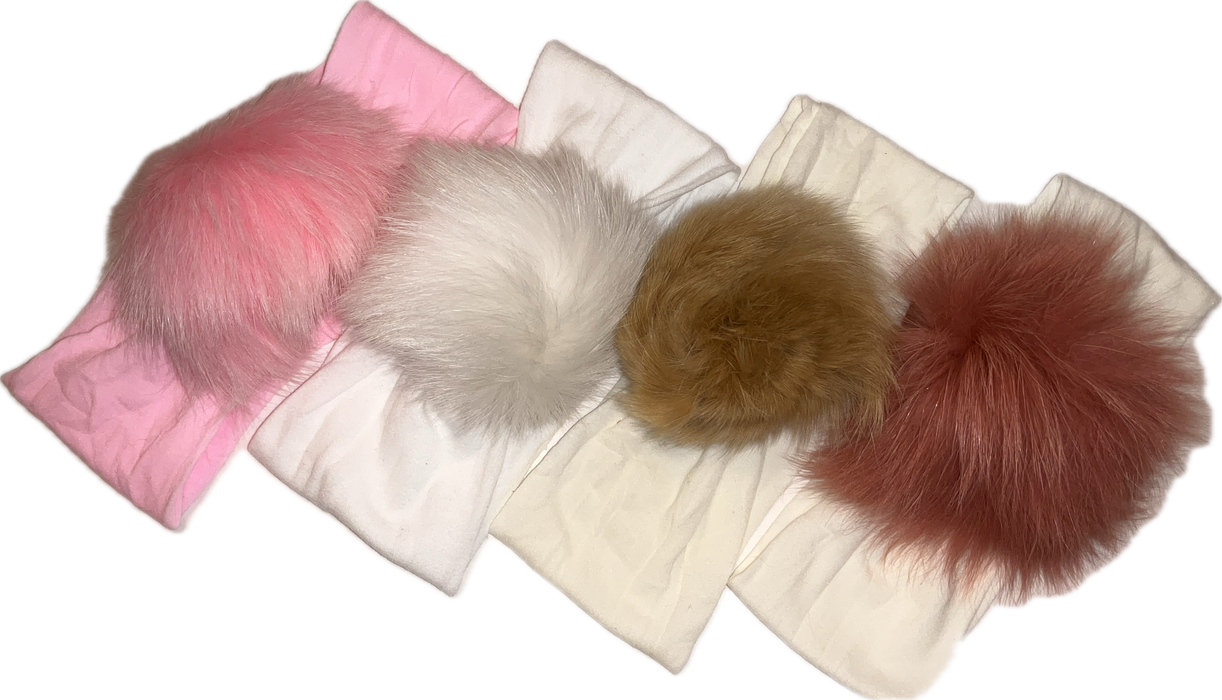 Faux Fur Pom Headband image 0