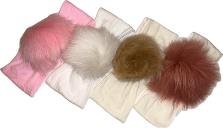 Faux Fur Pom Headband image 0