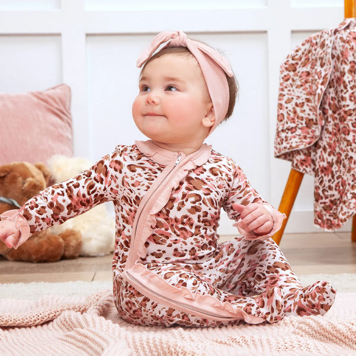 Pink Leopard Footie image 1