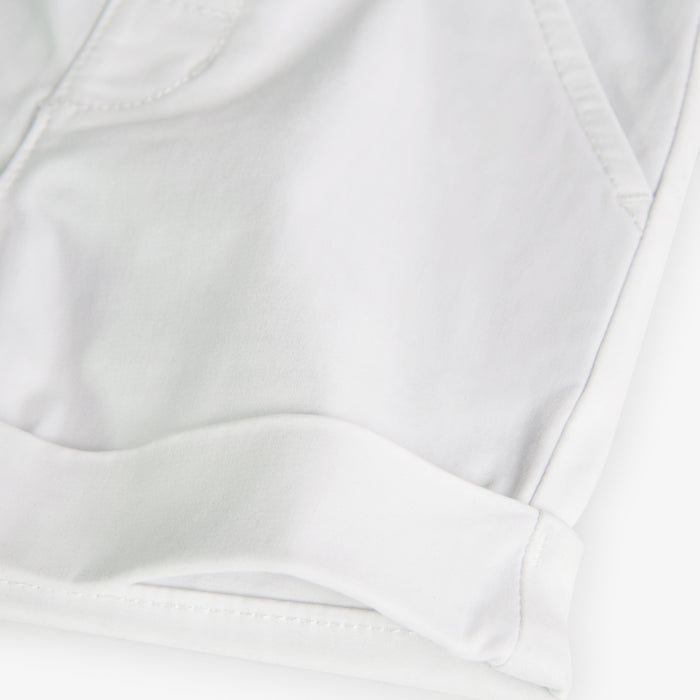 Salmon Polo & White Shorts image 5
