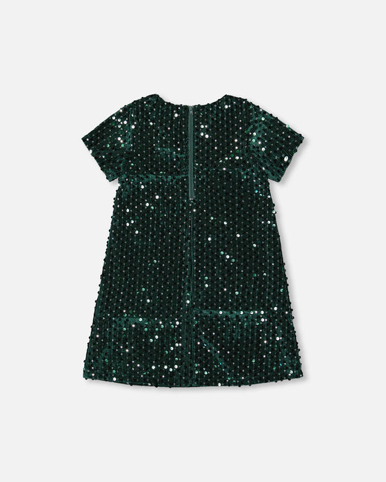 Velvet Sequin Dress - Red or Green