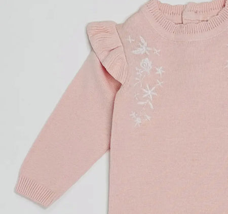 Embroidered Ruffle Knit Jumpsuit image 1