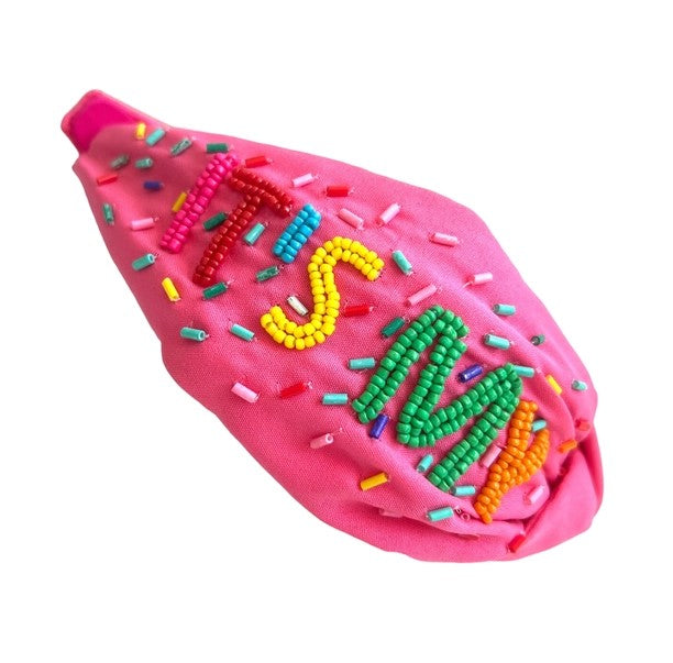 Beaded "It's My Birthday" Headband image 1