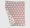 Knit Reversable Heart Blanket image 1