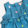 Denim Fruit Ruffle Dress & Bloomers Set image 1