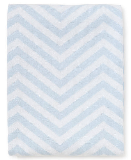 Blue Chevron Blanket - 37" x 30" image 0