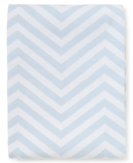 Blue Chevron Blanket - 37" x 30" image 0