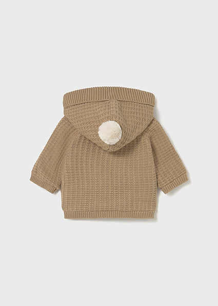 Pom Knit Hooded Jacket