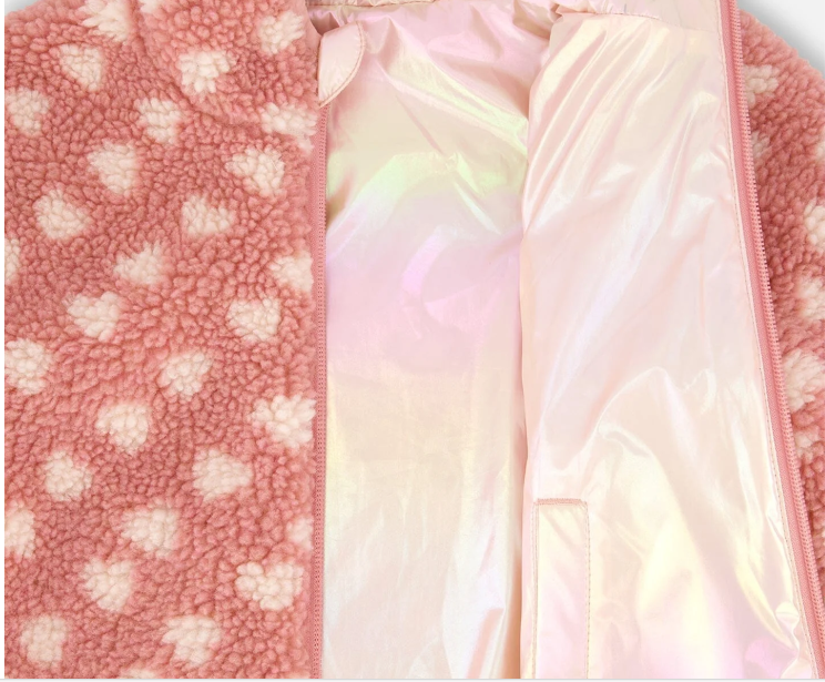 Reversible Hearts & Shimmer Pink Jacket