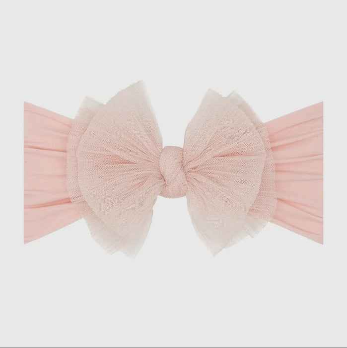 Baby Bling Tulle FAB soft nylon headband with tulle bow