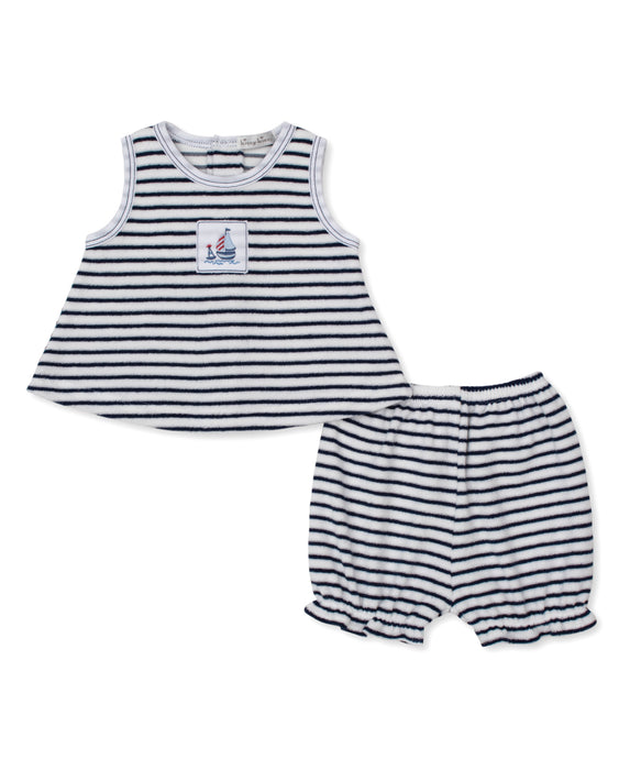 Kissy Kissy Navy Striped Sailboat Coverups 1pc or 2pc