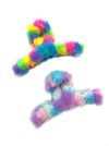 Furry Rainbow Claw Clips image 0