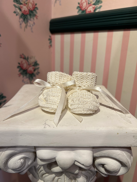 Boy Waffle Knit Booties image 0