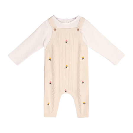 Mini Flowers Knit Overall Set image 0
