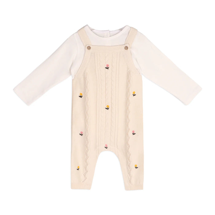 Mini Flowers Knit Overall Set image 0