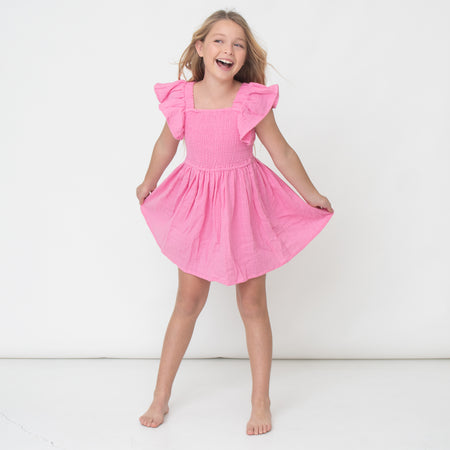 Pink Flutter Sleeve Coverup image 0