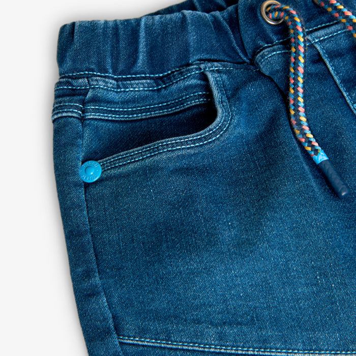 Soft Stretch Faux Denim Shorts image 1