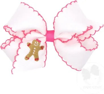 Pink Embroidered Christmas Bow image 6