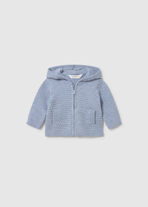 Blue 3-Piece Knit Set Hoodie, Shirt, & Pants