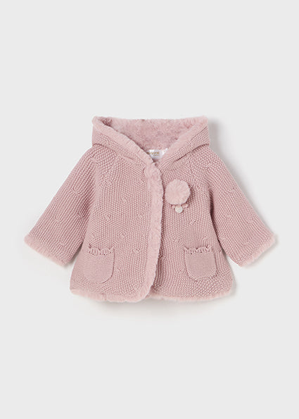 Pink PomPom Knit Cardigan image 0
