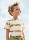 Stripe Tee & Dark Grey Denim Shorts image 2
