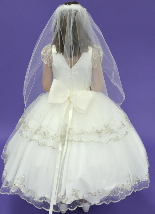 Elenor - Diamond White w/ Veil & Headband 2025 Bella Bow image 6