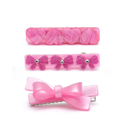 Bows & Hearts Hairclip Set image 1