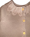 Waffle Knit Romper w/ Embroidered Collar image 1