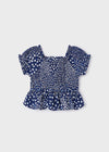Navy Speckled Smock Top & Matching Pants image 4