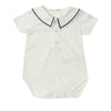 Navy Bubble w/ Collar Onesie & Cardigan image 2