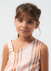 Striped One-Shoulder Top & Matching Shorts Set image 6
