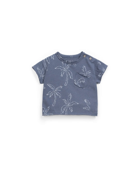 Palm Tree Pocket Tee w/ Grey Shorts image 1
