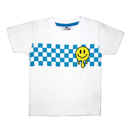 Drip Smile Check Tee w/ Turq Gradient Short image 0